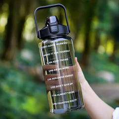Motivational Time Marker Water Bottle with Straw – Leakproof Fitness Hydration Bottle