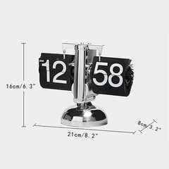 Vintage Flip Desk Clock – Mechanical Retro Timepiece for Home, Office & Gifting