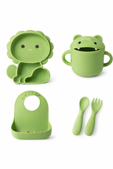 Baby Silicone Tableware Set (6+ Months) – BPA-Free Feeding Plate, Bowl & Cup