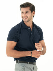 Navy Blue Regular Fit Polo Shirt