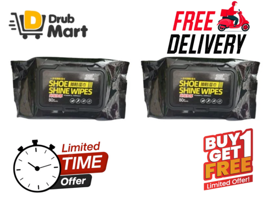 Buy 1 Get 1 Free | Shoe Cleaning Wipes 80 Pcs – Multi-Surface Disposable Wipes for Shoes & Accessories |