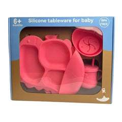 Baby Silicone Tableware Set (6+ Months) – BPA-Free Feeding Plate, Bowl & Cup