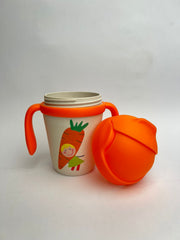 Cute Strawberry Baby Sippy Cup with Handles and Straw – Leak-Proof Training Cup