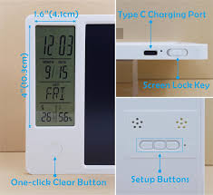L54A Electronic Desktop Calendar with LCD Memo – Black