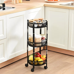 Buy 1 Rolling 3-Tier Storage Rack & Get 1 Salad Spinner FREE – Multi-Purpose Organizer