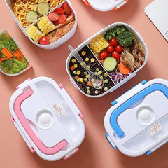Electric Heated Lunch Box with Stainless Steel Container – Portable Food Warmer