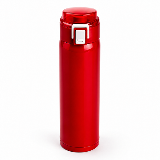 ThermoFlow Vacuum Insulated Stainless Steel Water Bottle – Red