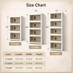 Modular Storage Cabinet with Transparent Doors | Stackable Organizer for Home, Office & Living Room