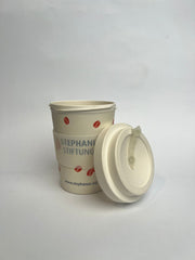 EcoSip Natural Bamboo Fiber Coffee Cup with Lid – Reusable & Eco-Friendly