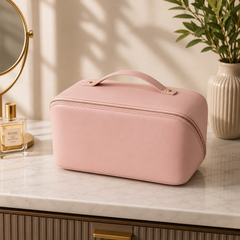 Luxury PU Leather Cosmetic Storage Bag – Multi Color Makeup Organizer