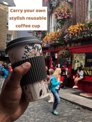Eco-Friendly Bamboo Fiber Cup with Lid – Reusable Travel Mug, Lightweight & Durable