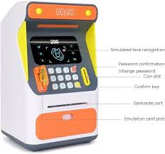 Kids' ATM Piggy Bank – Mini Savings Box with Balance Check