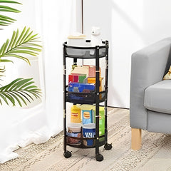 Buy 1 Rolling 3-Tier Storage Rack & Get 1 Salad Spinner FREE – Multi-Purpose Organizer