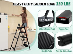 StepUp Max Heavy-Duty Foldable Ladder – 5-Step Non-Slip Multipurpose