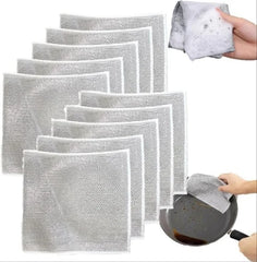 Pack of 10 Kitchen Steel Mesh Wire DisWasher Cleaning Cloth Piece