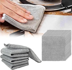 Pack of 10 Kitchen Steel Mesh Wire DisWasher Cleaning Cloth Piece